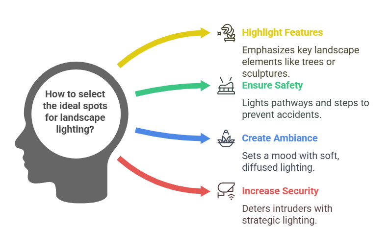 Selecting the Ideal Spots for Landscape Lighting visual selection