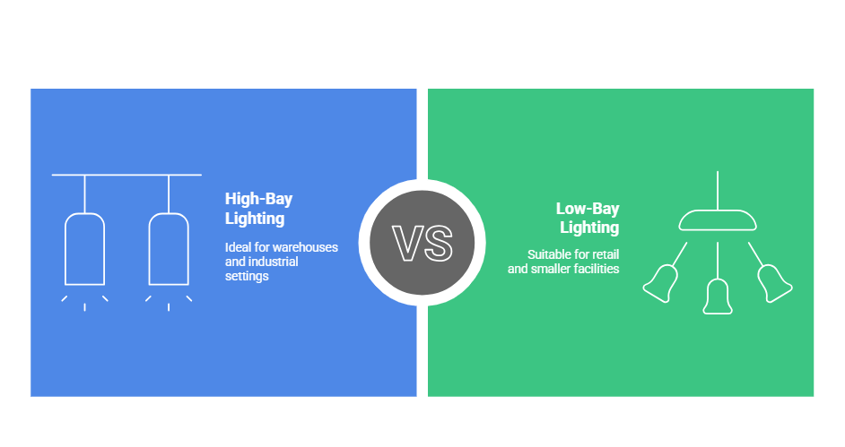 Comparing High Bay and Low Bay Lighting visual selection