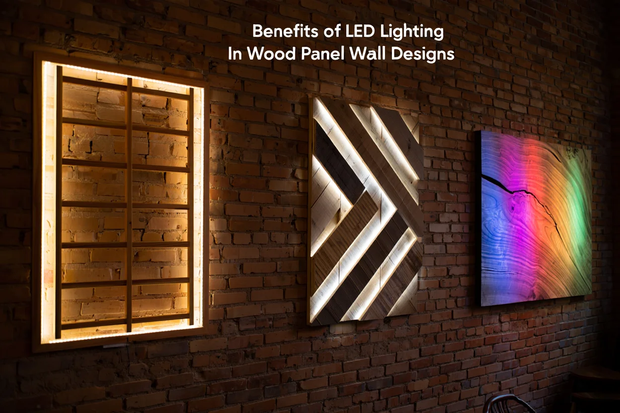 Benefits of LED Lighting In Wood Panel Wall Designs  