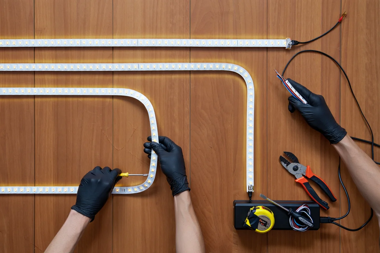 How to Install LED Lights On A Wood Panel Wall 