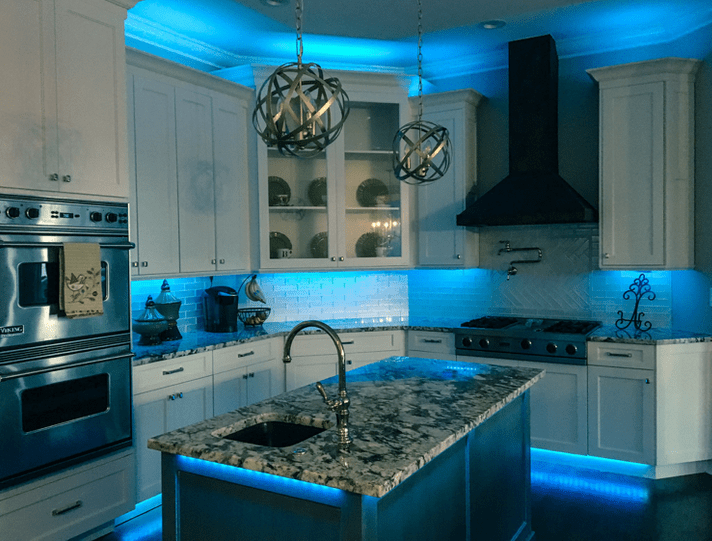 Backlit Backsplash