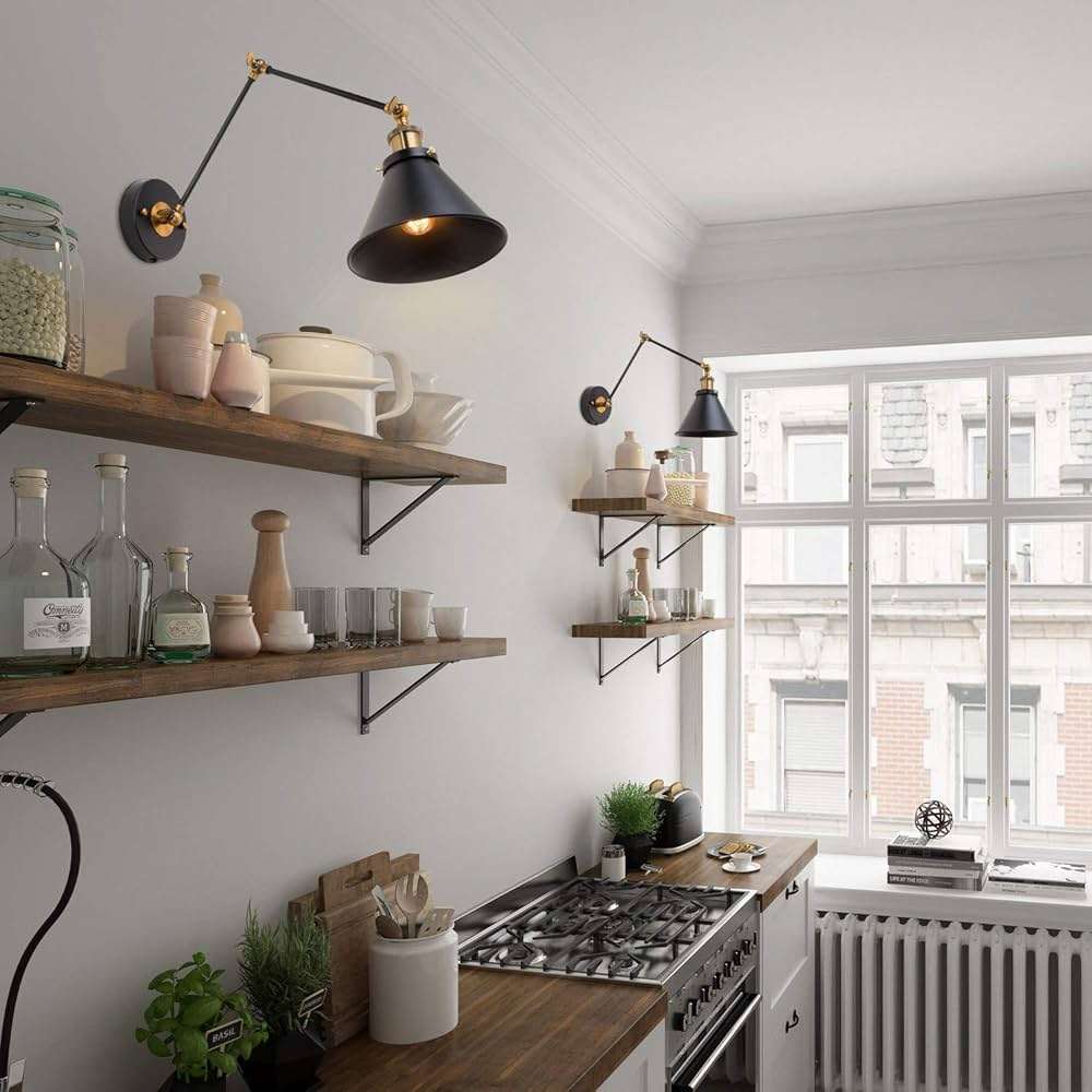 Galvanized Arm Wall Sconces