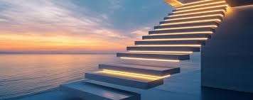 Sunset Themed Stair Lighting