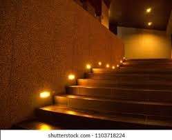 Vintage Ambience With Warm Stair Lighting